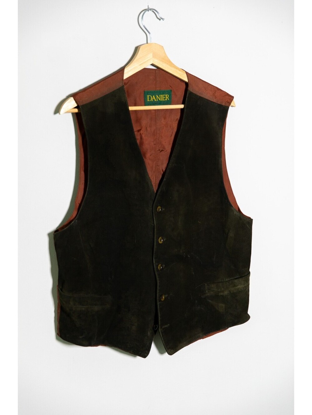 Danier Vintage 90s Suit Vest Unisex Button Up Waistcoat - Men's Large